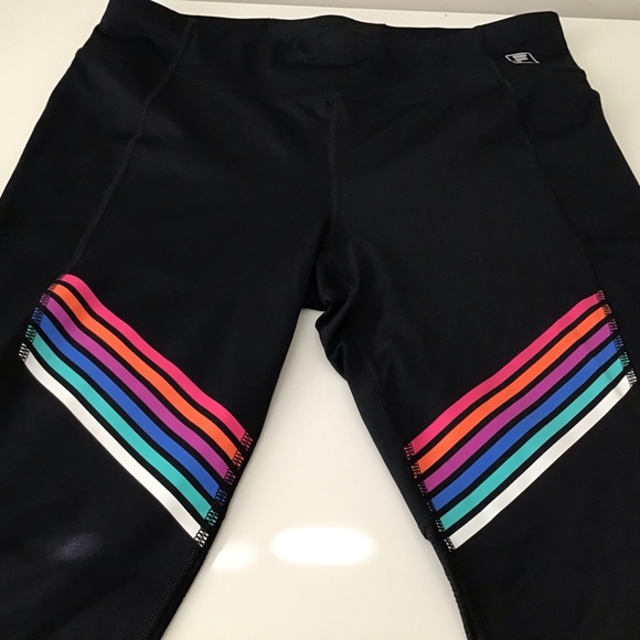 Pants Large Black Multicolor Stripes - Picture 2 of 7